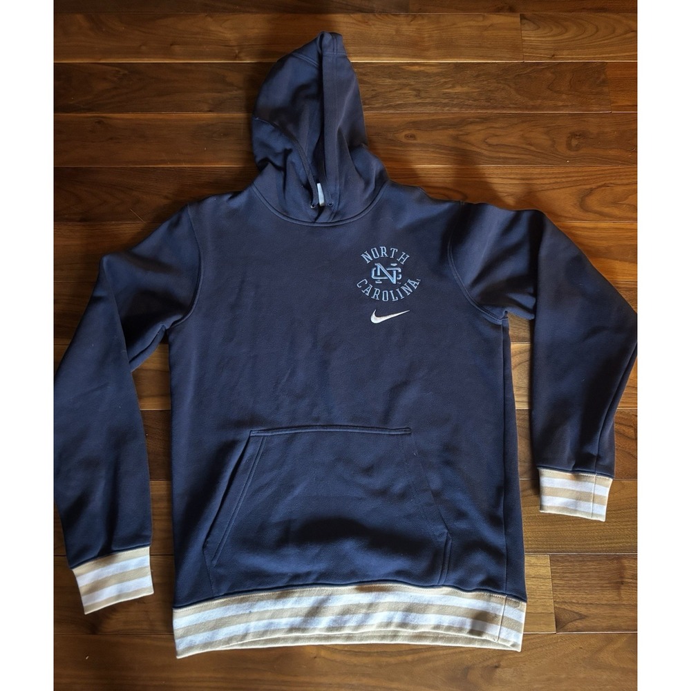 Men's Nike North Carolina UNC Tar Heels Retro Navy Blue Hoodie Sweatshirt Sz M